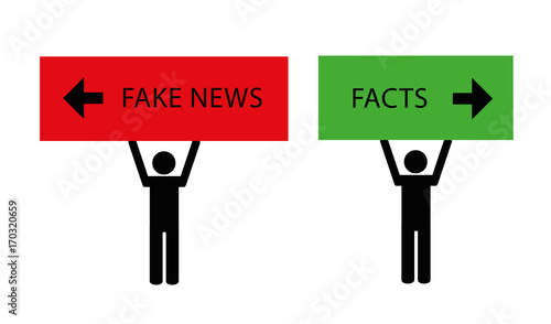 fake news and facts piktogramm