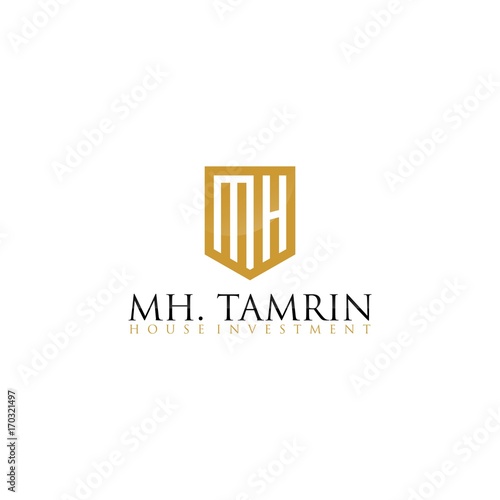 letter in emblem concept