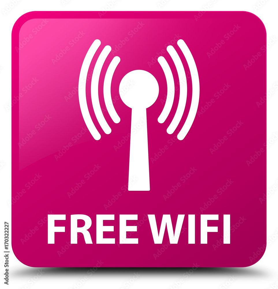 Free wifi (wlan network) pink square button