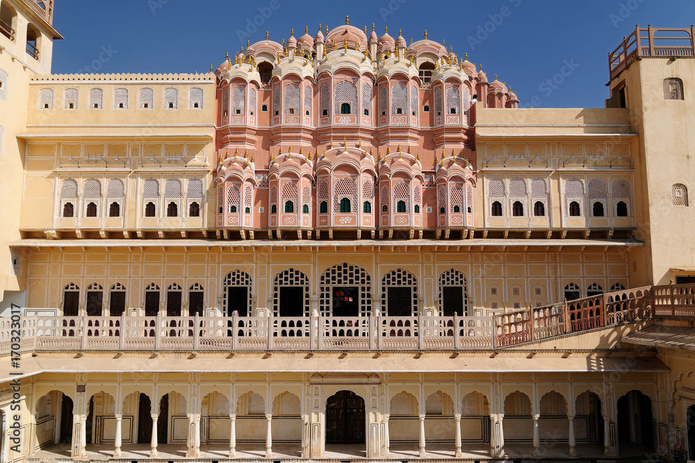 Indian wonderful examples of architecture - Hawa Mahal Palace in Jaipur