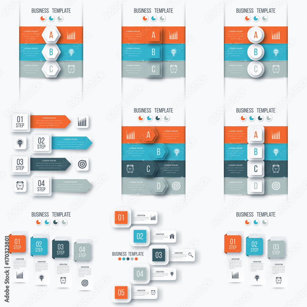Set with infographics Set with infographics