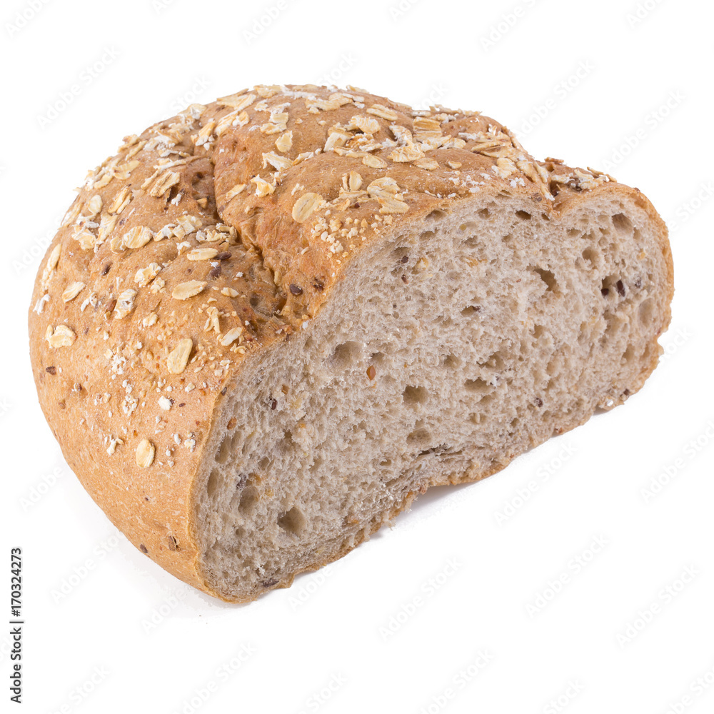 freshly baked bread isolated on white background freshly baked bread isolated on white background