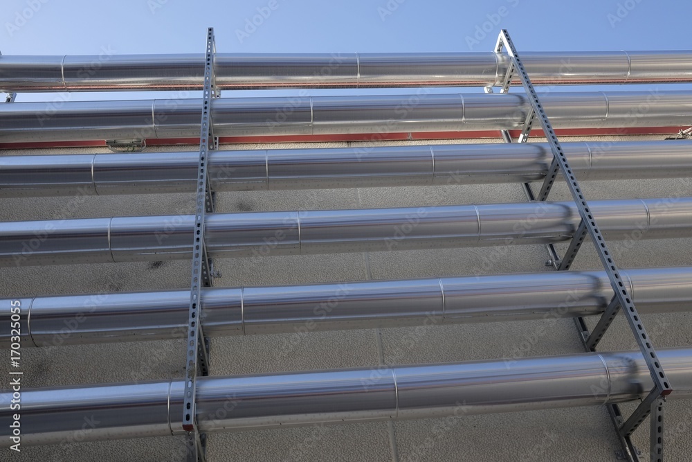 Fototapeta premium steel tubes outside