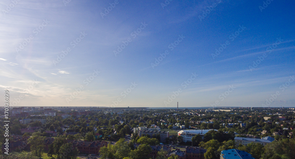 City Tallinn,Estonia aerial view district Kristiine