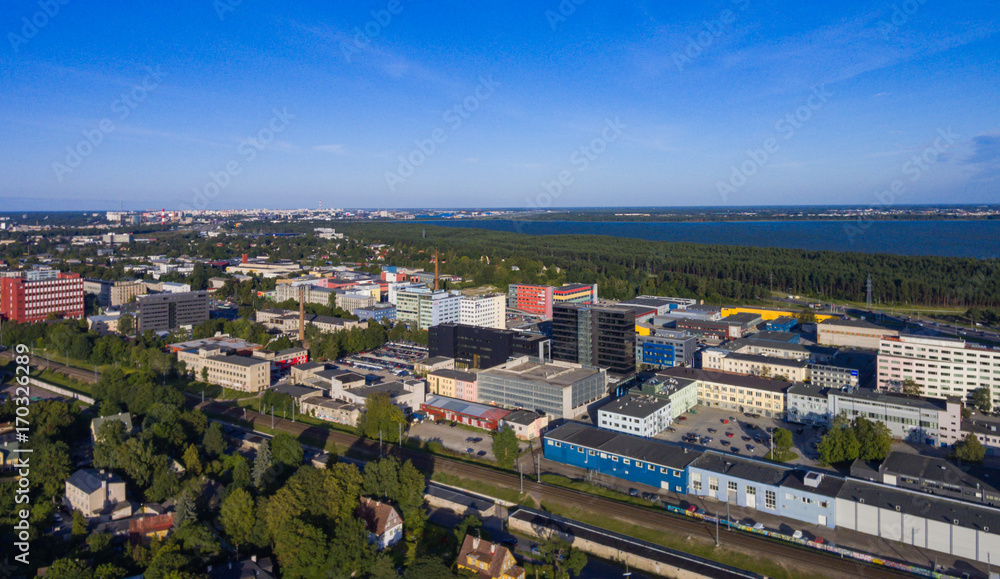 City Tallinn,Estonia aerial view district Kristiine