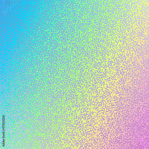 Abstract holographic dotted background. Vector illustration. Design template.