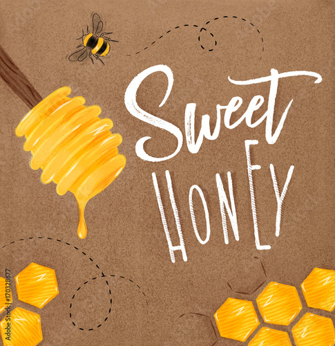 Poster sweet honey craft