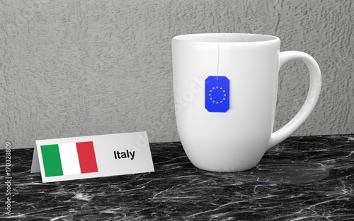 Big mug with tea