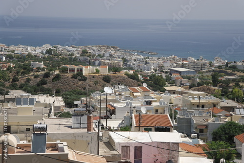Вид с горы Харакас на Херсониссос. Греция, Крит.