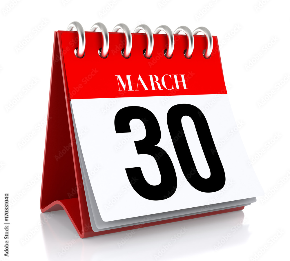 March 30. Calendar