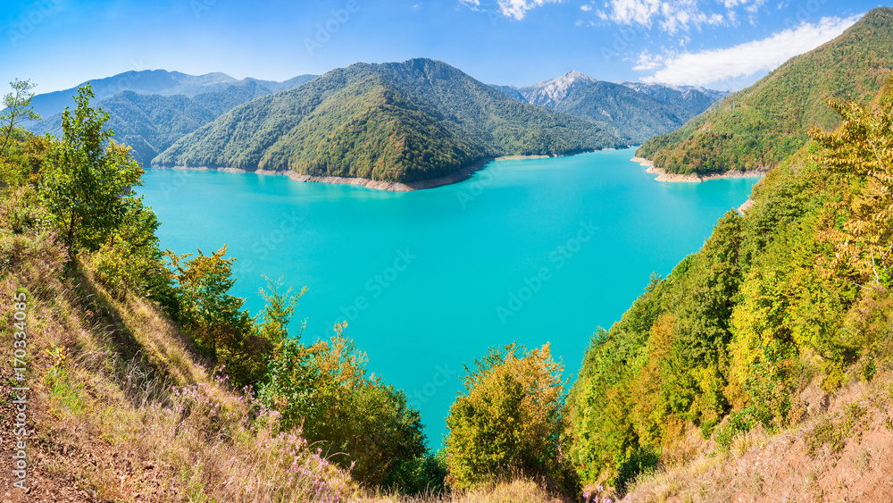Fototapeta premium Inguri reservoir, Georgia
