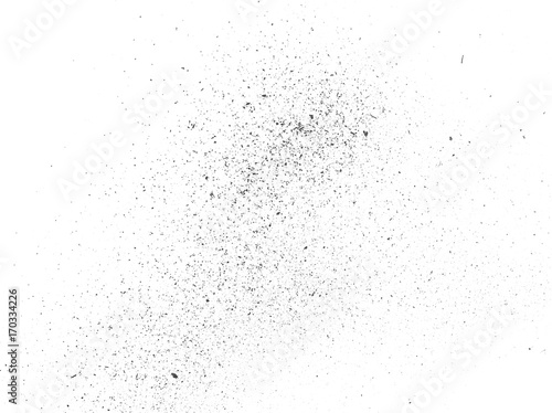 Dust isolated on white background, with clipping path