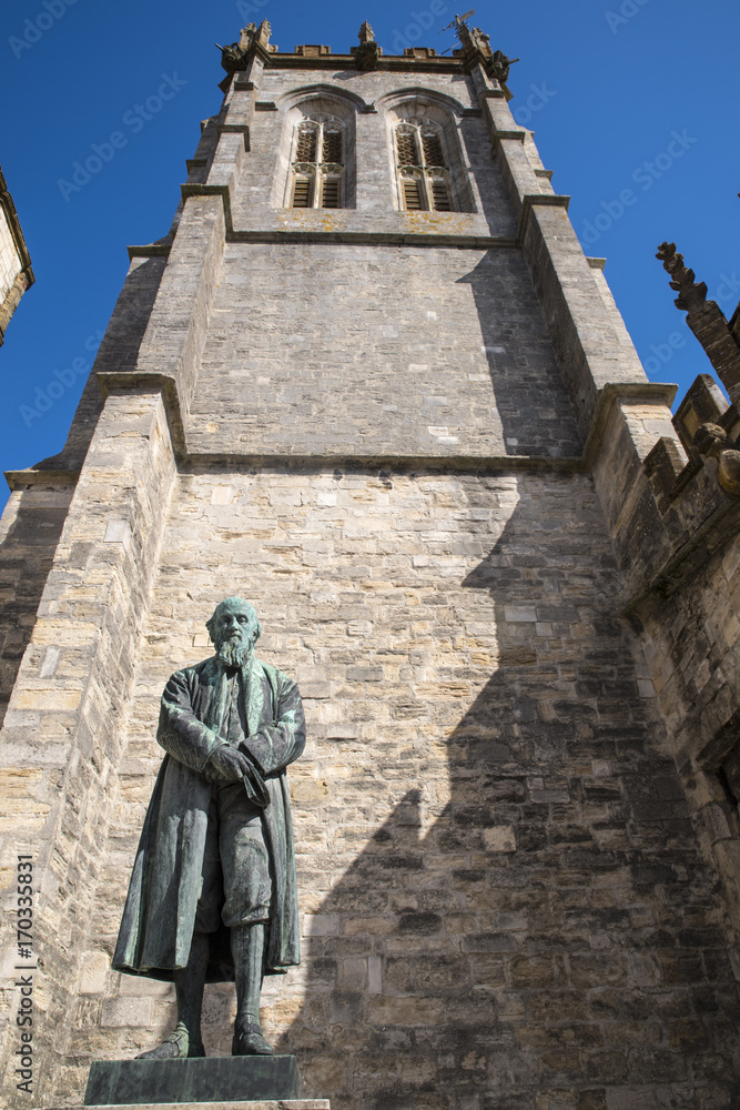William Barnes Statue and St. Peters Church