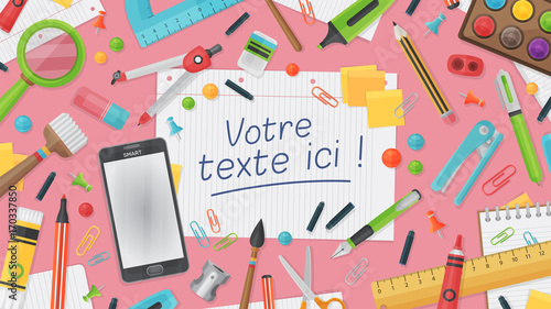 fournitures de bureau - bannière personnalisable