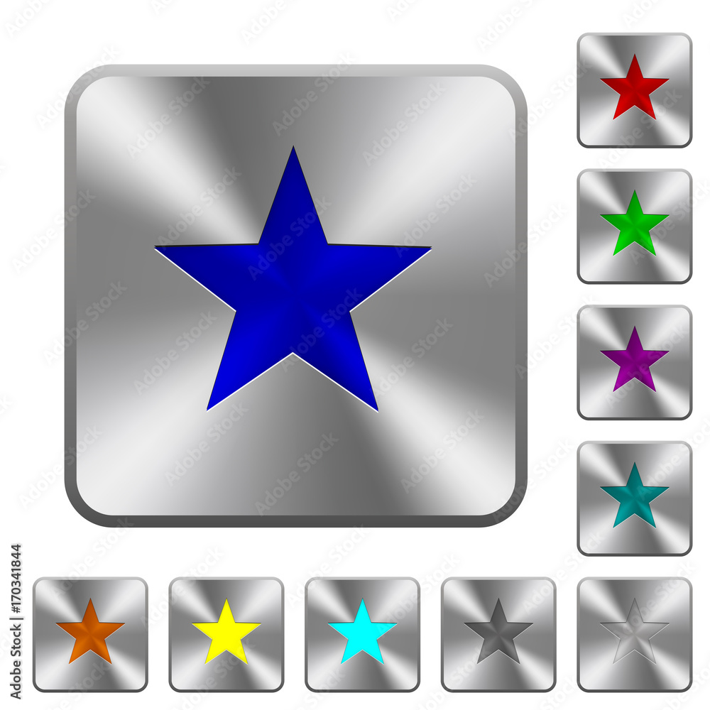 Favorite rounded square steel buttons Favorite rounded square steel buttons