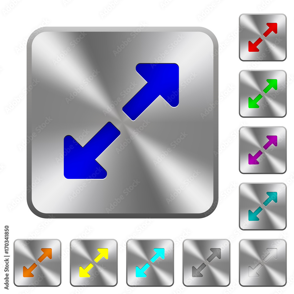 Resize full rounded square steel buttons Resize full rounded square steel buttons