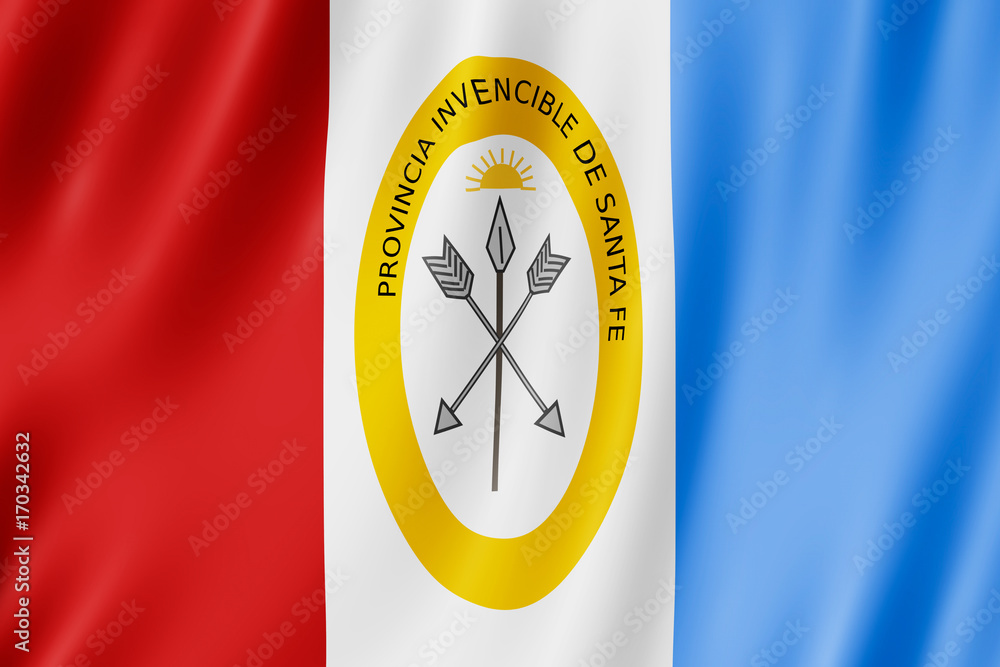 Fototapeta premium Flaga prowincji Santa Fe, Argentyna
