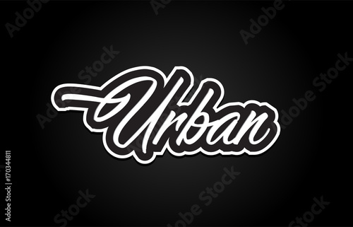 urban word text banner postcard logo icon design creative concept idea