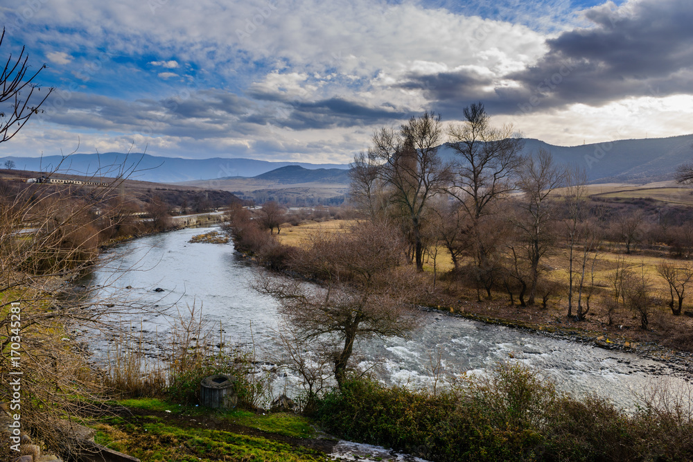 Debed River at the Armenian-Georgian border Debed River at the Armenian-Georgian border