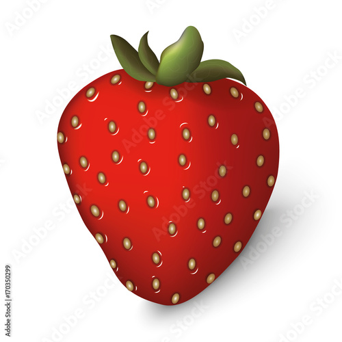 Strawberry isolated on white background. Clipping Path