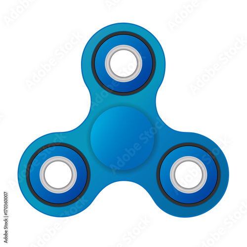 Hand fidget spinner toy. vector illustration