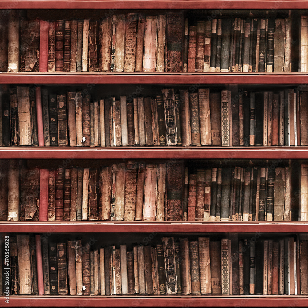 Obraz premium Alte Bücher im Bücherregal