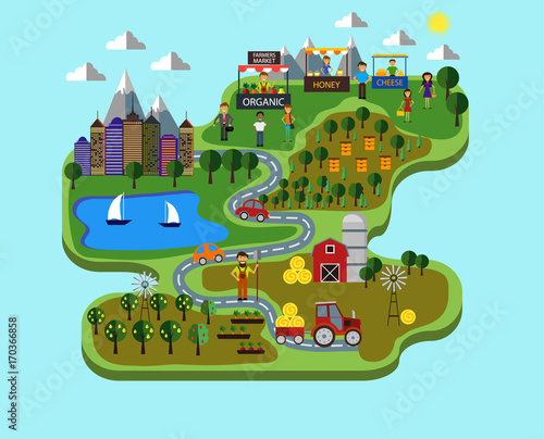 Natural food. infographic