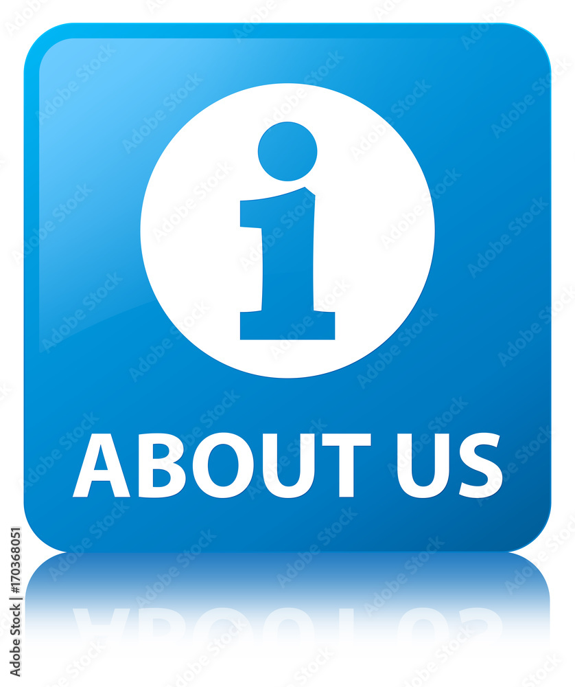 About us cyan blue square button About us cyan blue square button