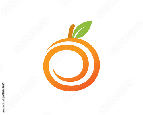 Orange and Fruit Logo