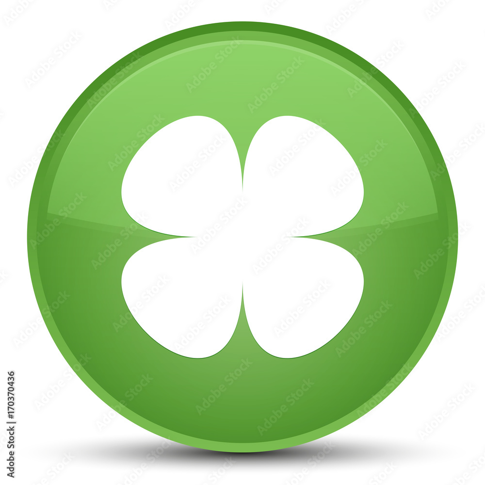 Flower leaf icon special soft green round button Flower leaf icon special soft green round button