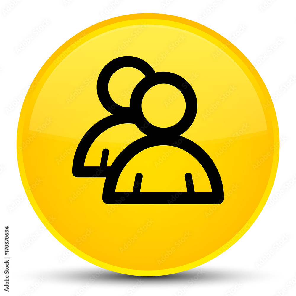 Group icon special yellow round button Group icon special yellow round button