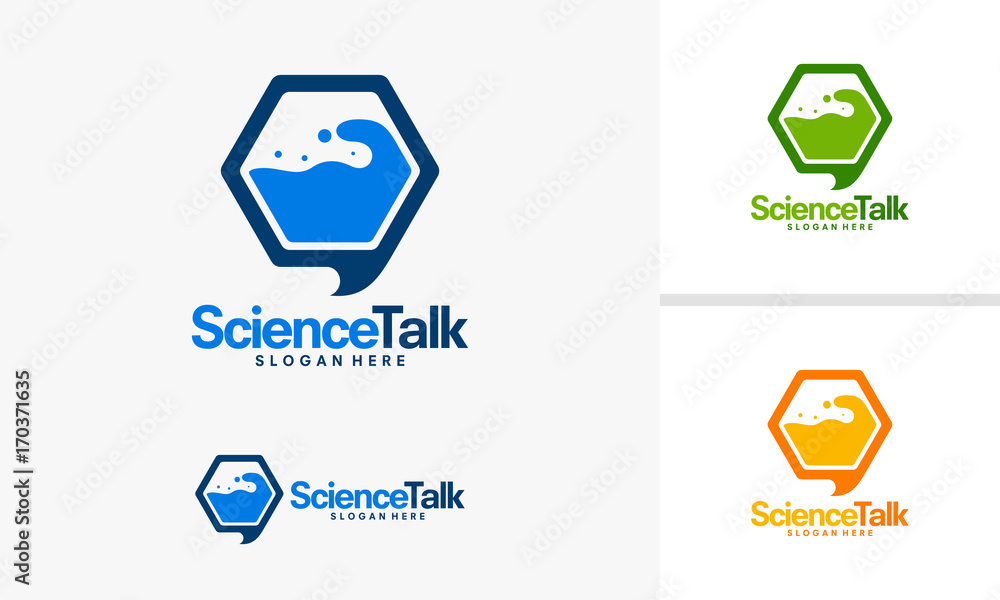 Science Talk logo template, Plumbing Service Logo designs vector