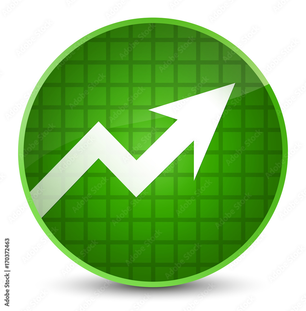 Business graph icon elegant green round button Business graph icon elegant green round button