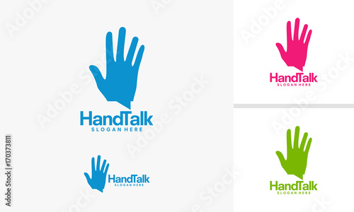 Hand Talk logo designs vector,  © Lucky Graphic's