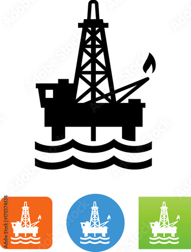 Oil Rig Icon - Illustration