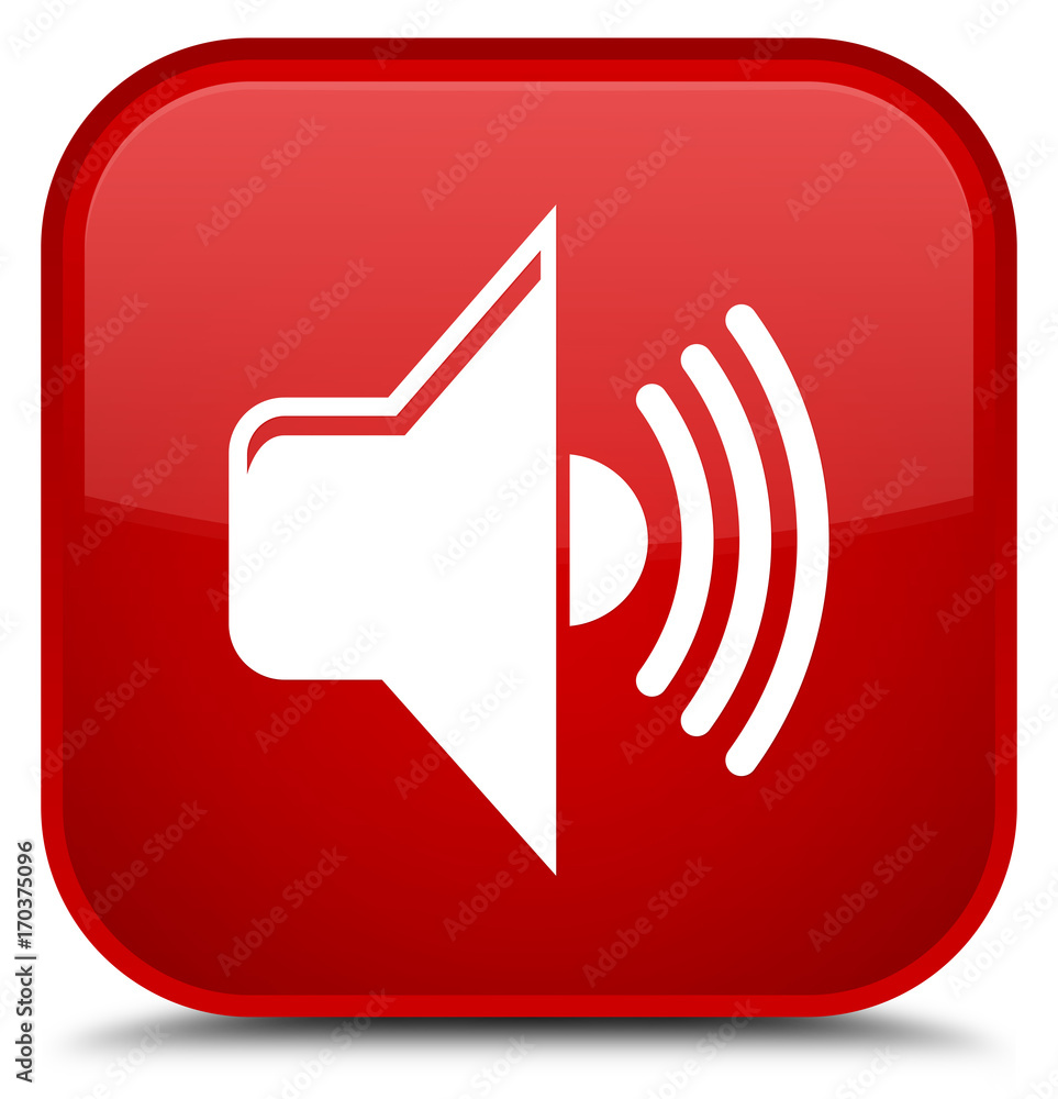 Volume icon special red square button Volume icon special red square button