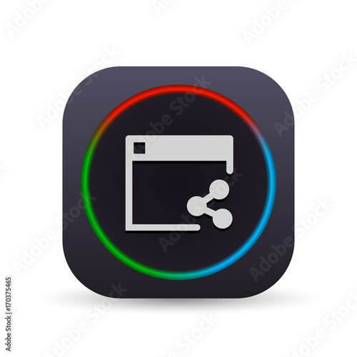 Dark MultiColor Web Button