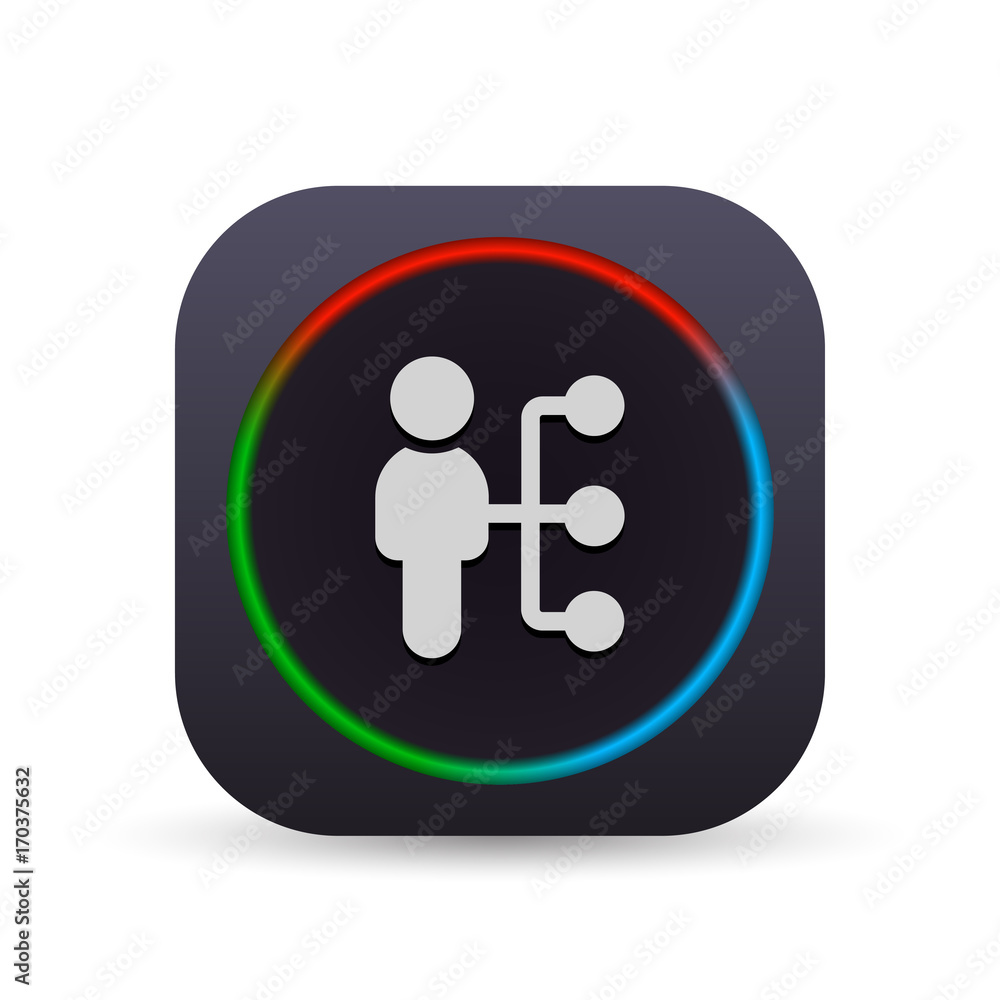 Dark MultiColor Web Button Dark MultiColor Web Button