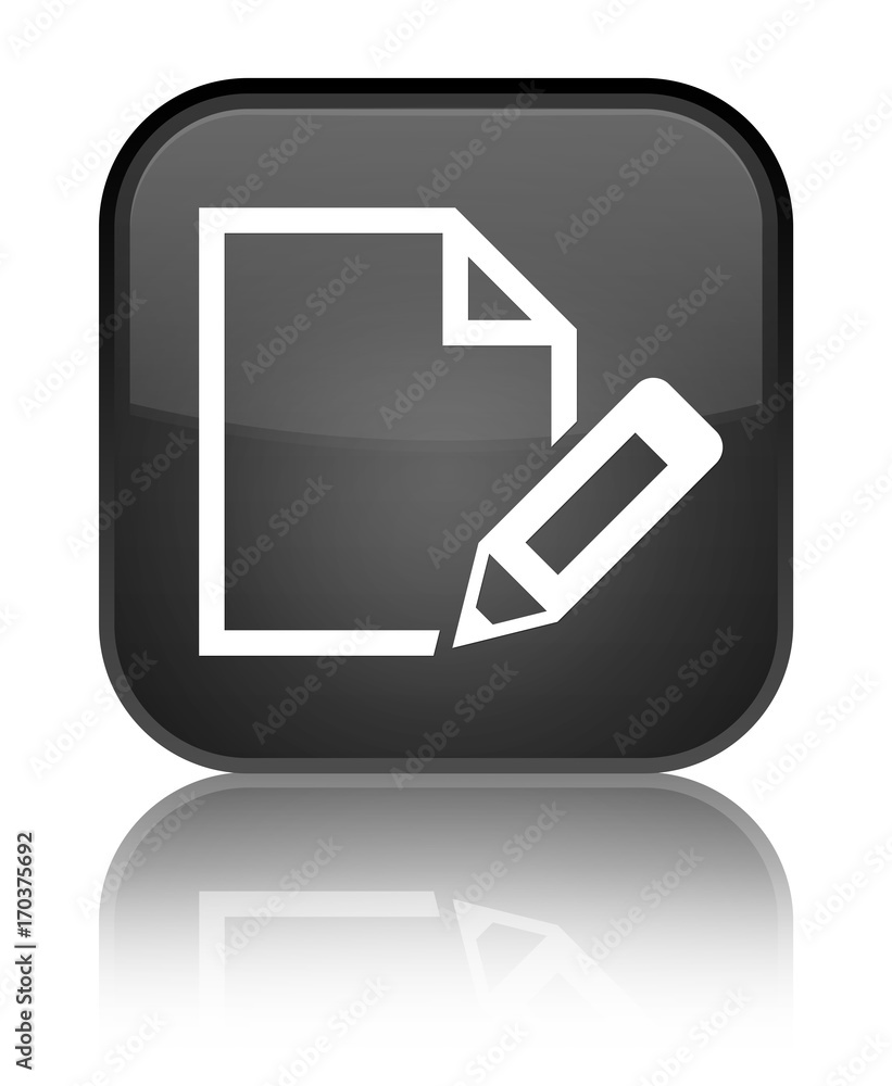 Edit document icon special black square button Edit document icon special black square button