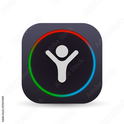 Dark MultiColor Web Button