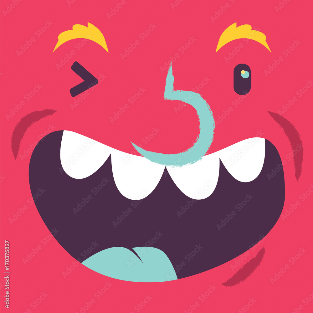 Funny cartoon avatar face