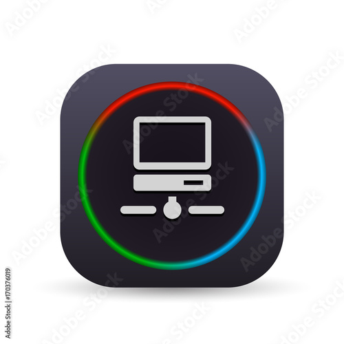 Dark MultiColor Web Button