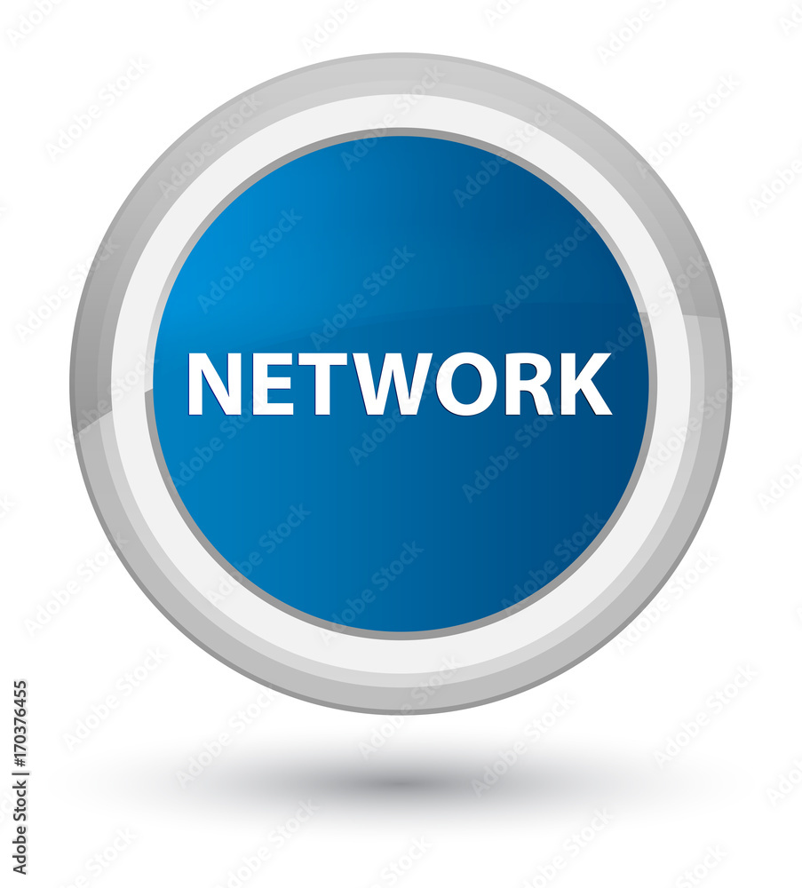 Network prime blue round button Network prime blue round button