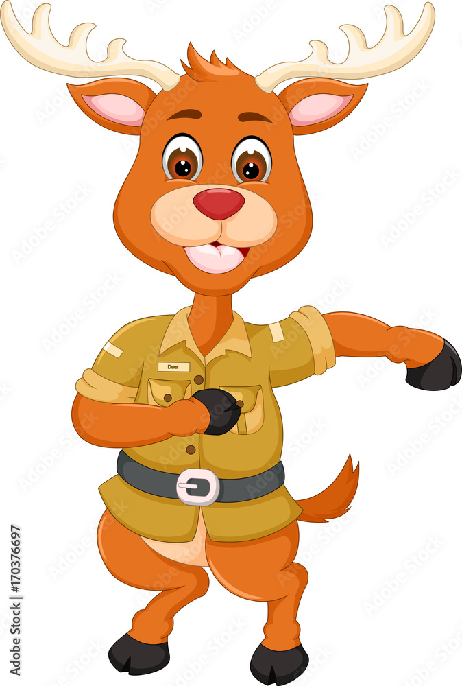 funny cartoon of deer with dancing and happiness funny cartoon of deer with dancing and happiness