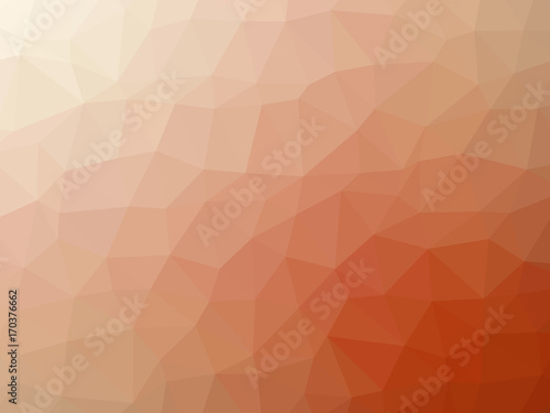 Abstract orange white gradient polygon shaped background