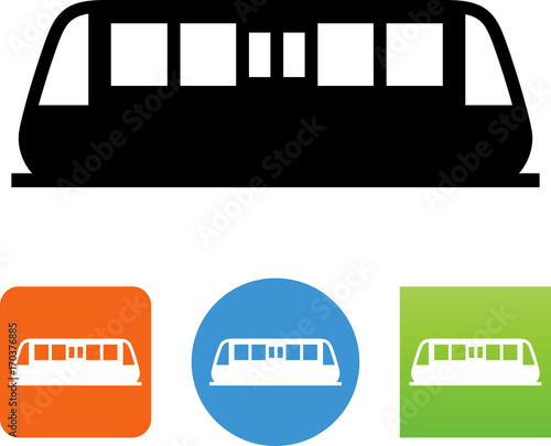 Train Side View Icon - Illustration