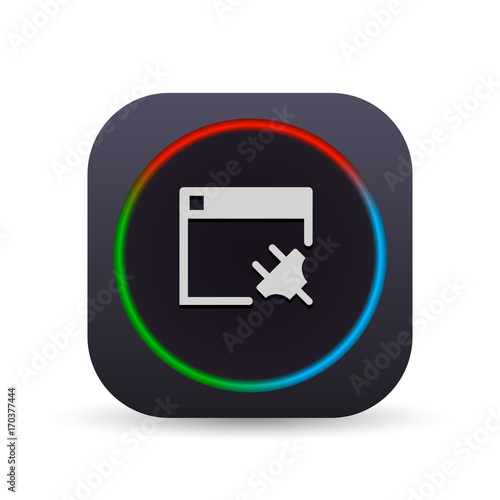 Dark MultiColor Web Button
