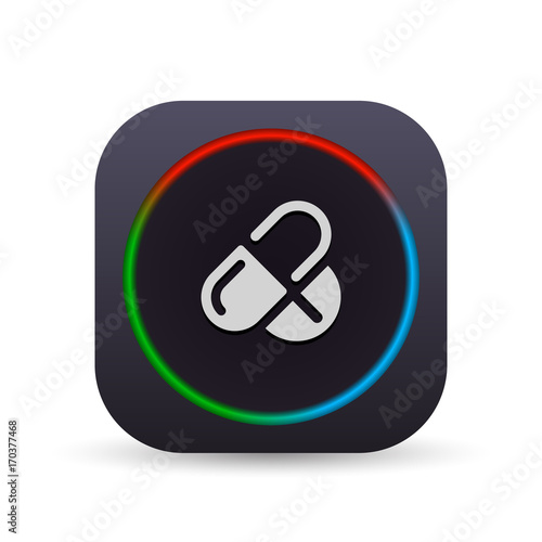 Dark MultiColor Web Button