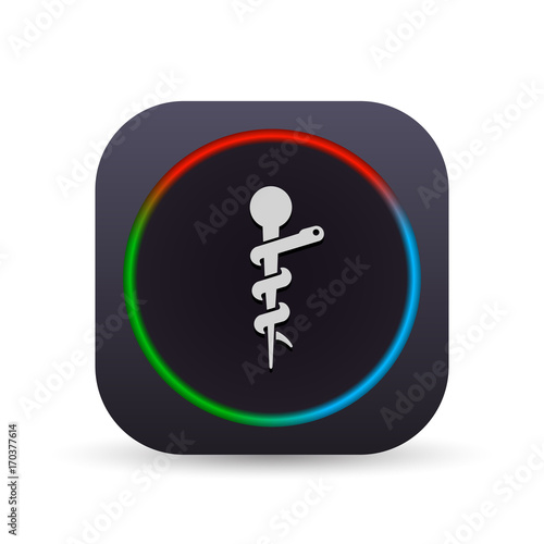 Dark MultiColor Web Button