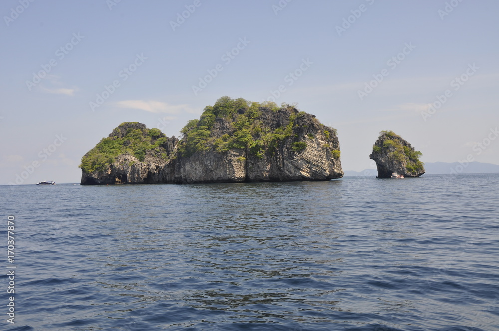 Isolated island within coral reef area at Malaysia Isolated island within coral reef area at Malaysia